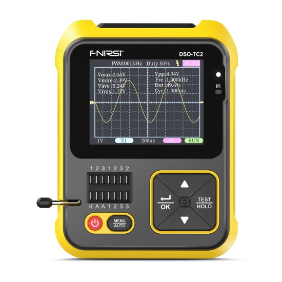 FNIRSI DSO-TC2 Digital Oscilloscope Portable Handheld Lcr Meter 2-in-1 Electronic DIY Testing Teaching Multi-function