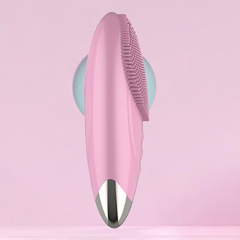 Facial Cleanser USB Rechargeable Multi-functional Face Cleansing Brush Eye Massager Pore Deep Cleansing Device girl pink Facial Cleanser USB Rechargeable Multi-functional Face Cleansing Brush Eye Massager Pore Deep Cleansing Device girl pink