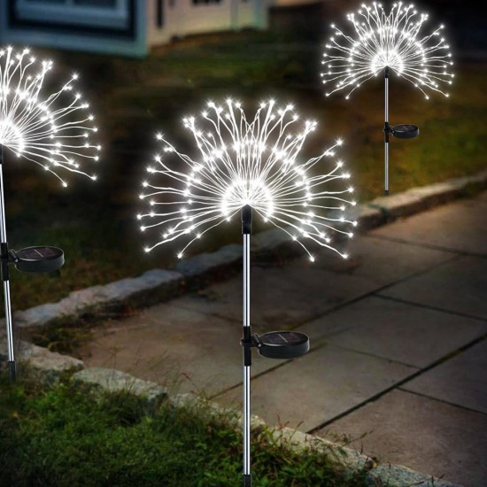 Fairy Style 150 Led Solar  String  Light Waterproof High Brightness Energy-saving Outdoor Garden Courtyards Weddings Decoration Lamp 150 lights (3x50 lights)- whit