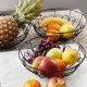 Fashion Space Saving 3Layers Iron Wire Fruit Basket for Storage black