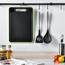 Fast Thawing Plate Multi-function Double-sided Defrosting Plate Chopping Board with Knife Sharpener