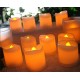 Flameless LED Lights Candles Wavy Edge Electronic Candles for Wedding Party Home Decoration black_4.5 * 4 * 4