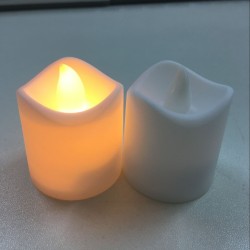 Flameless LED Lights Candles Wavy Edge Electronic Candles for Wedding Party Home Decoration black_4.5 * 4 * 4