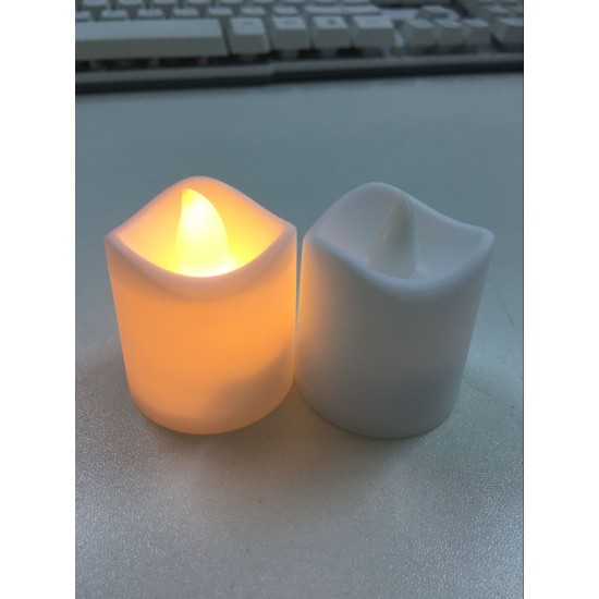 Flameless LED Lights Candles Wavy Edge Electronic Candles for Wedding Party Home Decoration black_4.5 * 4 * 4