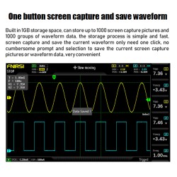 Fnirsi 1014d Digital Oscilloscope 7" 100mhz Dual Channel Input Signal Generator Measure 12 Kinds Parameter US Plug