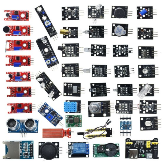 For Arduino 45 in 1 Sensors Modules Starter Kit Better Than 37in1 Sensor Kit 37 in 1 Sensor Kit UNO R3 MEGA2560 opp bag