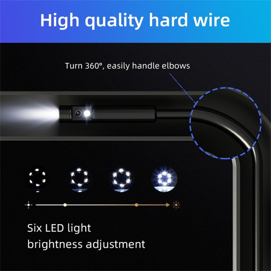 HD Wireless Endoscope Ip68 Waterproof Camera Wifi Borescope Inspection Bendable Endoscope 32.8ft