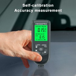 HW-300PRO Coating Thickness Gauge 0-2000um Digital Lcd Display Paint Thickness Meter Black