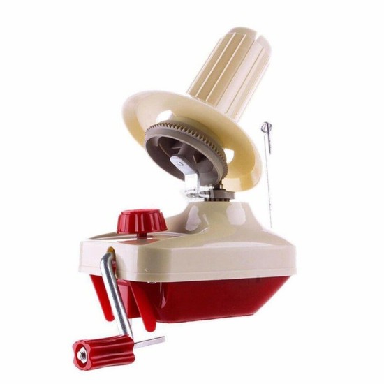 Hand Operated Swift Yarn Fiber Wool String Roll Ball Thread Skein Winder Machine White Red