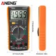 Handheld Digital Multimeter Ac Dc Voltage Detector Tester Measurement Tool Orange