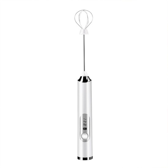 Handheld Kitchen Egg Beater Usb Charging Wireless Mini Electric Whisk Coffee Milk Mixer Black