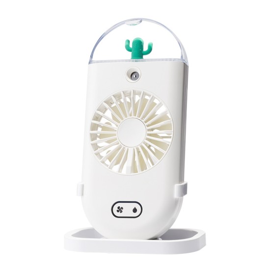 Handheld Water Spray Mist Fan USB Charging Air Cooling Mini Humidifier Fan for Student Outdoor white_Handheld spray fan