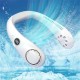 Hanging Neck Fan 3 Speed Low Noise Led Digital Display Hands Free Bladeless Wearable Sport Cooling Fan White