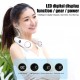 Hanging Neck Fan 3 Speed Low Noise Led Digital Display Hands Free Bladeless Wearable Sport Cooling Fan Green