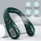 Hanging Neck Fan 3 Speed Low Noise Led Digital Display Hands Free Bladeless Wearable Sport Cooling Fan Green