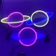 Hanging Planet-shaped Neon  Night  Light Ip42 Waterproof Rust-proof For Room Wall Kids Bedroom Birthday Party Bar Beach Wedding Decoration Blue