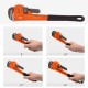 Heavy Duty Straight Pipe Wrench 8in/10in/12in/14in Plumbing Wrenches Universal Adjustable Pipe Clamp Pliers Plumber Spanner Tool 14 inch heavy duty pipe wrench