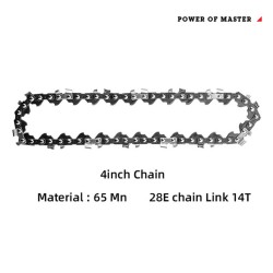 High Carbon Steel Chain for 4" Mini Cordless Chainsaw Garden Woodworking Tools