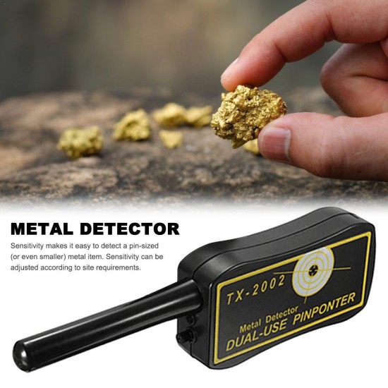 High Sensitivity Adjustable TX-2002 Handheld Metal Detector Long Range Diamond Archeological Gold Underground Metal Detector black