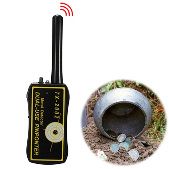 High Sensitivity Adjustable TX-2002 Handheld Metal Detector Long Range Diamond Archeological Gold Underground Metal Detector black