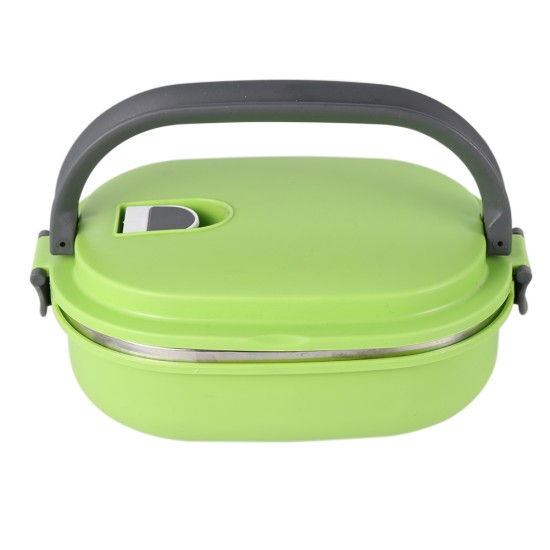 Hot Thermal Insulated Bento Stainless Steel Food Container Lunch Box 1 2 3 Layer Styles:Double Layer Colors:Green