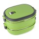 Hot Thermal Insulated Bento Stainless Steel Food Container Lunch Box 1 2 3 Layer Styles:Double Layer Colors:Green