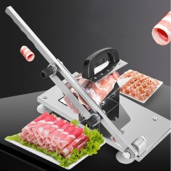 Household Lamb Slicer 0.3-15mm Adjustable Stainless Steel Beef Mutton Rolls Cutter Frozen Meat Cutting Machine manually