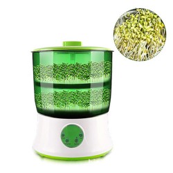 Household Sprouter Machine Large-capacity Double Layer Automatic Bean Sprouts Growing Machine 220V EU plug