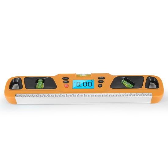 Hw-200 Digital Angle Finder Torpedo Level Protractor Ltd Backlight Inclinometer with Inverted Display Function Yellow