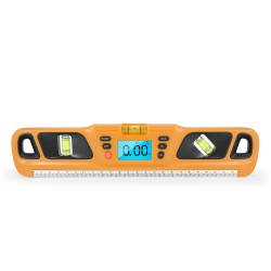 Hw-200 Digital Angle Finder Torpedo Level Protractor Ltd Backlight Inclinometer with Inverted Display Function Yellow