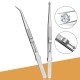 Jewelry Tweezers Professional Slotted Stainless Steel Tweezers Multipurpose Tweezers for Diy Diamond Gem Jewelry Elbow