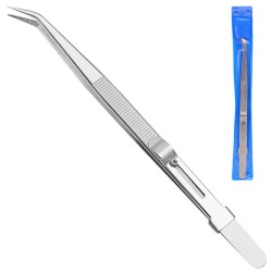 Jewelry Tweezers Professional Slotted Stainless Steel Tweezers Multipurpose Tweezers for Diy Diamond Gem Jewelry Elbow