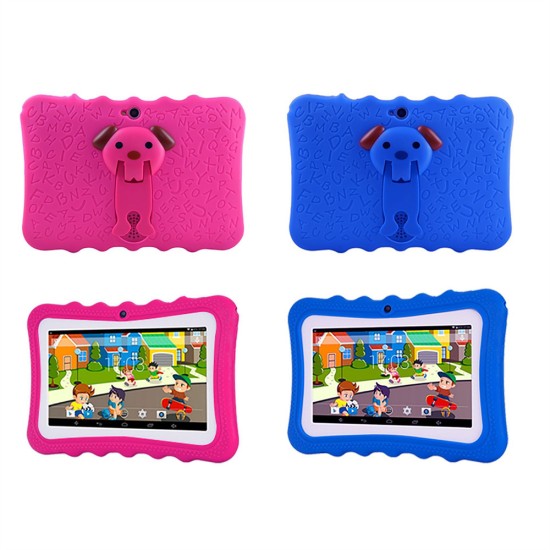 Kids Tablet 7-inch Android 4.4 1024x600 HD Screen Quad Core CPU Wireless Wi-Fi Dual Camera Tablet Green