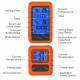 Kitchen Digital Meat Cooking Thermometer Wireless Remote Control with 2 Probes