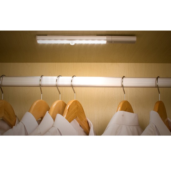 LED Under Cabinet Light Closets PIR Motion Sensor Lamp  USB Rechargeable for Wardrobe Room White light + warm light