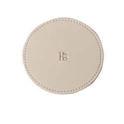 Leather Insulation Coaster Anti-scald Heat-resistant  Non-slip Double-layer Home Office Table Mat Beige