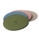 Leather Insulation Coaster Anti-scald Heat-resistant  Non-slip Double-layer Home Office Table Mat Green