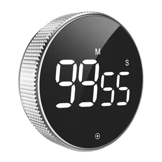 Led Silent Timer Kitchen Magnetic Round 180 Degree Adjustable Volume for Setting A Ringtone Reminder