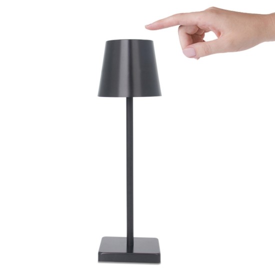 Led Table Lamp Dimming USB Charging Built-in 3600mah Battery Touch Night Light for Bedroom Hotel Restaurant Bar Black