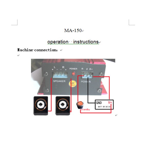 MA150 500W Car Motorcycle 12V 2CH 2 Channel Audio AMP Amplifier Subwoofer red