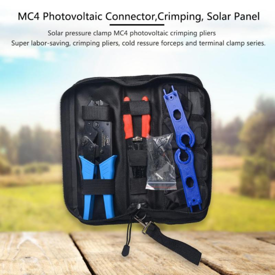 MC4 Photovoltaic Connectors Solar Terminal Crimping Tool Set Use for Solar Panel(Canvas Bag Packing) Photovoltaic connector