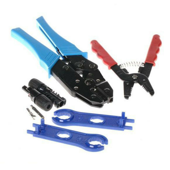 MC4 Photovoltaic Connectors Solar Terminal Crimping Tool Set Use for Solar Panel(Canvas Bag Packing) Photovoltaic connector