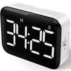 Magnetic Large Lcd Digital Kitchen  Timer Cooking Timer Stopwatch Led Electronic Countdown Alarm Clock Counter White