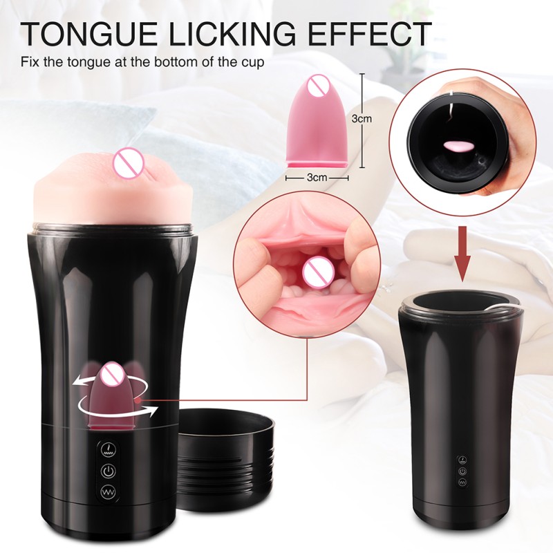 Male Masturbators Big Cup, Masturbation Cup With Large Particles, High Frequency Vibration, Realistic Appearance Textured Vagina For Adult Men black Male Masturbators Big Cup, Masturbation Cup With Large Particles, High Frequency Vibration, Realistic Appearance Textured Vagina For Adult Men black