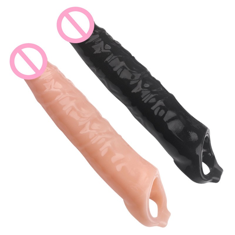 Man Soft Rubber Penis Extender Condom Soft Skin-friendly Penis Enlargement Sleeve Delay Ejaculation Flesh Color Man Soft Rubber Penis Extender Condom Soft Skin-friendly Penis Enlargement Sleeve Delay Ejaculation Flesh Color
