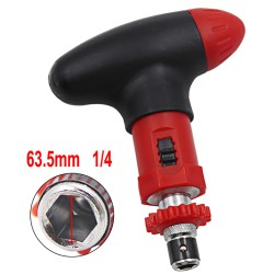 Manual 6.35mm T-type Ratchet Screwdriver Rotate forward Reverse Screwdrivers Household Tools