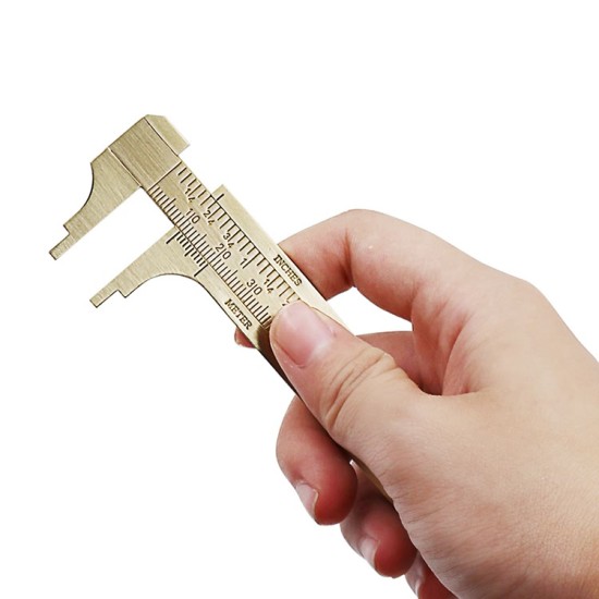 Measure Measurement Tool Pocket 0-100mm Mini Brass Sliding Gauge Vernier Caliper