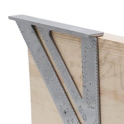 Measurement Tools Carpenter Ruler Speed Square Protractor Miter Framing Tri-square Line Scriber Saw Guide Silver