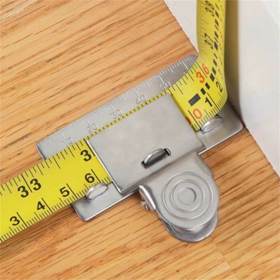 Measuring Tape Clip Tool for Corners Clamp Holder Stainless Iron Precision Measuring Tools Ruler Horizontal Clip