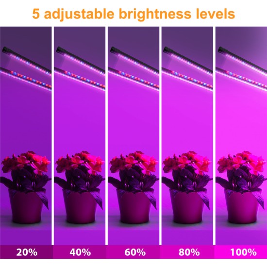 Metal Led Grow Light Usb Phyto Full Spectrum Lamp For Indoor Plants Seedlings Flower 18W--Double heads